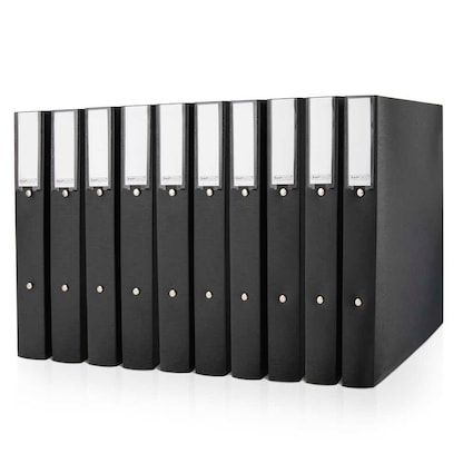 Artikelbild für RAPESCO® ECO Ringbuch 2-Ringe schwarz 3,8 cm DIN A4, 10 St., Artikelnummer 782702