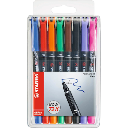 Artikelbild für STABILO OHPen Folienstifte-Set farbsortiert permanent, 8 St., Artikelnummer 155113