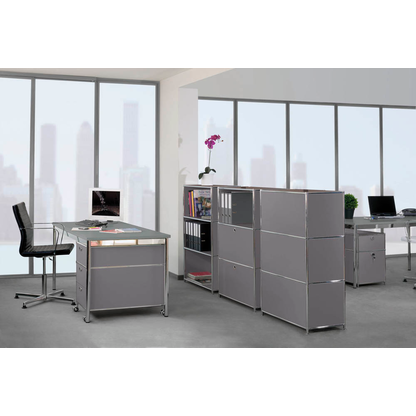 Artikelbild 4 für viasit Aktenregal System4 anthrazit 77,9 x 40,4 x 155,7 cm, 1 St., Artikelnummer 135677