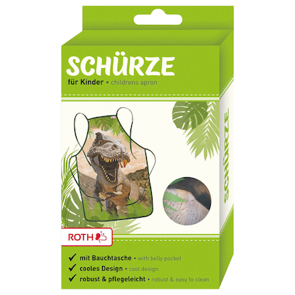 Artikelbild 2 für ROTH Jungen Kinder Malschürze Tyrannosaurus grün Einheitsgröße 1 St., Artikelnummer 580729