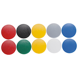 Artikelbild 1 für MAUL Magnete farbsortiert, Kunststoff Ø 2,0 cm, 10 St., Artikelnummer 643068