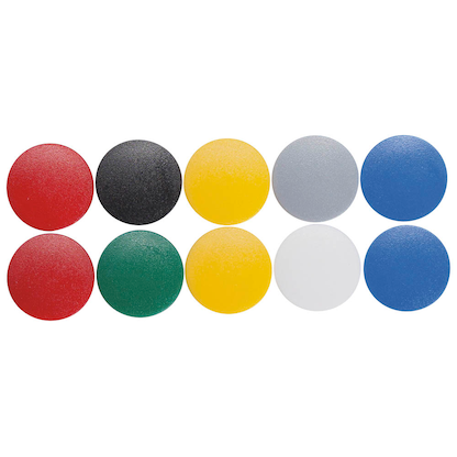 Artikelbild für MAUL Magnete farbsortiert, Kunststoff Ø 2,0 cm, 10 St., Artikelnummer 643068