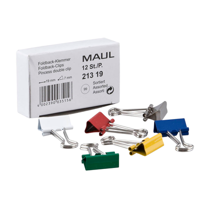 Artikelbild für MAUL Foldbackklammern farbsortiert 1,9 cm, 12 St., Artikelnummer 958710