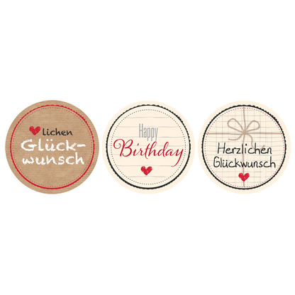 Artikelbild 2 für AVERY Zweckform Aufkleber 56814 Herzlichen Glückwunsch, 50 Etiketten, Artikelnummer 102313