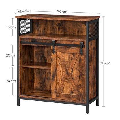 Artikelbild 2 für VASAGLE Sideboard, LSC089B01V1 braun 70,0 x 30,0 x 80,0 cm, 1 St., Artikelnummer 289719