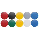 Artikelbild 1 für MAUL Magnete farbsortiert, Kunststoff Ø 2,4 cm, 10 St., Artikelnummer 642953