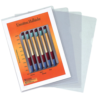 Artikelbild für FALKEN Sichthüllen DIN A4 transparent genarbt 0,12 mm, 100 St., Artikelnummer 249698