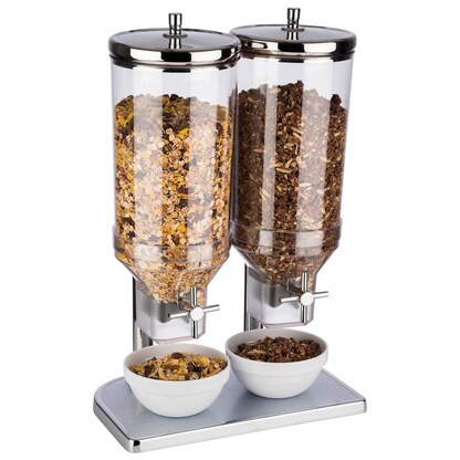 Artikelbild für APS Müslispender Duo Fresh & Easy glänzend, silber 2 x 4,5 l, 1 St., Artikelnummer 266659