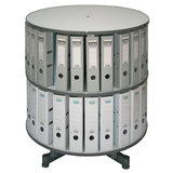 Artikelbild 1 für reef Ordnerdrehsäule grau bis zu 48 Ordner, Komplett drehbar, H: 88,0 cm, Artikelnummer 491656