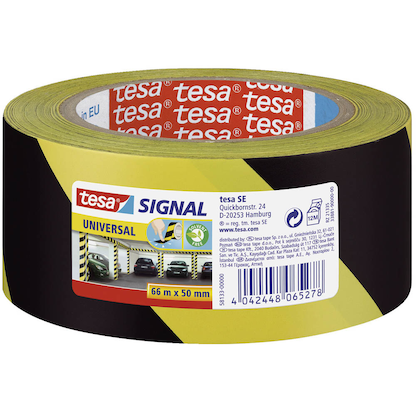 Artikelbild für tesa Warnklebeband Signal UNIVERSAL schwarz/gelb 50,0 mm x 66,0 m 1 Rolle, Artikelnummer 595963