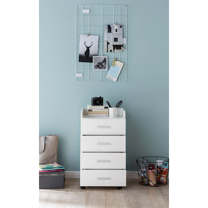 Artikelbild 3 für WOHNLING Rollcontainer weiß 4 Auszüge 40,0 x 33,0 x 70,5 cm, Artikelnummer 540957