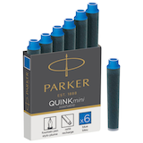 Artikelbild 1 für PARKER Tintenpatronen für Füller QUINKmini blau, 6 St., Artikelnummer 617849