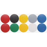 Artikelbild 1 für MAUL Magnete farbsortiert, Kunststoff Ø 3,8 cm, 10 St., Artikelnummer 642979