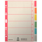 Artikelbild 1 für LEITZ Ordnerregister DIN A4 Vollformat 1-6 grau, farbig 6-teilig, 1 Satz, Artikelnummer 820779