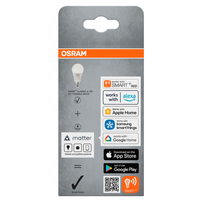 Artikelbild 6 für OSRAM LED-Lampe SMART+ MATTER Classic A100 E27 14 W matt, 1 St., Artikelnummer 710077