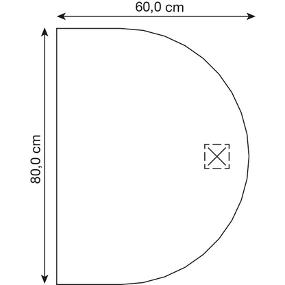 Artikelbild 2 für HAMMERBACHER Anbautisch höhenverstellbar Inader ahorn, silber halbrund 60,0 x 80,0 x 65,5 - 82,5 cm, Artikelnummer 849245