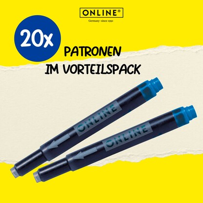 Artikelbild 5 für ONLINE® Tintenpatronen für Füller 17026 königsblau, 20 St., Artikelnummer 283802