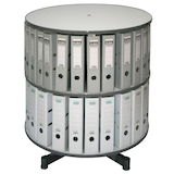 Artikelbild 1 für reef Ordnerdrehsäule hellgrau bis zu 48 Ordner, Etagen einzeln drehbar, H: 84,0 cm, Artikelnummer 491675