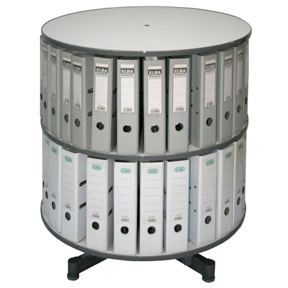 Artikelbild für reef Ordnerdrehsäule hellgrau bis zu 48 Ordner, Etagen einzeln drehbar, H: 84,0 cm, Artikelnummer 491675