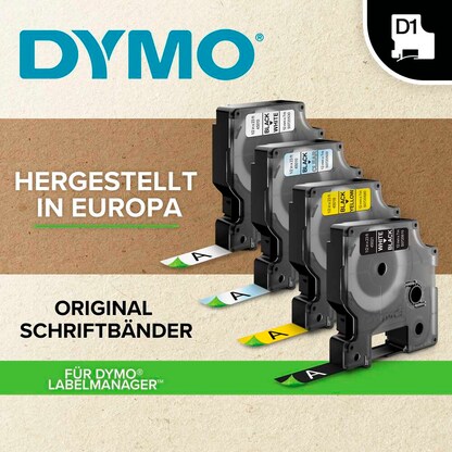 D1-Schriftbandkassette, 12 mm | 45013 | schwarz | weiß | 10070404