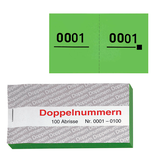 Artikelbild 1 für WOLF & APPENZELLER Doppelnummernblöcke 0001-0100, 0101-0200, 0201-0300, 0301-0400, 0401-0500, grün, 5 Blöcke, Artikelnummer 241414