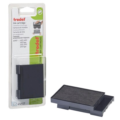 Artikelbild für trodat Ersatzstempelkissen 6/4927 schwarz 6,0 x 4,0 cm, 2 St., Artikelnummer 742320