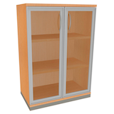 Artikelbild 1 für fm Aktenschrank Sidney, 4260267329177 buche, Acrylglas klar 2 Fachböden 80,0 x 44,2 x 113,3 cm, Artikelnummer 372124