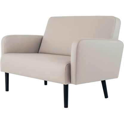 Artikelbild 2 für meet powered by PAPERFLOW 2-Sitzer Sofa LISBOA weiß schwarz Kunstleder 124,0 x 81,5 x 83,0 cm, 1 St., Artikelnummer 851263