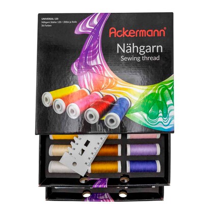 Artikelbild 2 für Ackermann Nähgarn-Set matt 36 verschiedene Farben, Artikelnummer 107506