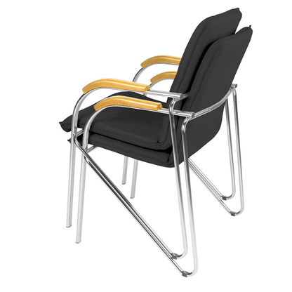 Artikelbild 3 für Nowy Styl Besucherstühle Samba schwarz Kunstleder, 2 St., Artikelnummer 953067