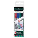 Artikelbild 1 für FABER-CASTELL MULTIMARK Folienstifte-Set farbsortiert non-permanent, 4 St., Artikelnummer 749281