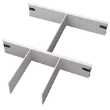 Artikelbild 1 für HAMMERBACHER Trennsteg grau 1 Set, Artikelnummer 395405