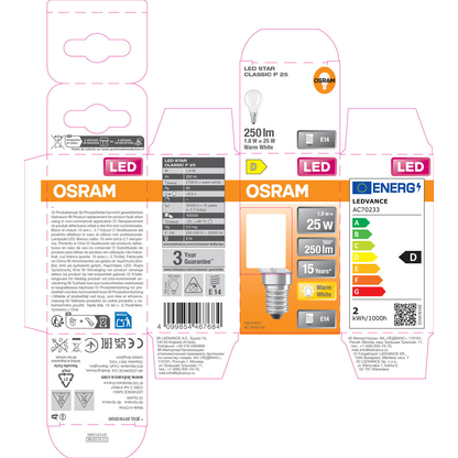 Artikelbild 4 für OSRAM LED-Lampe Star Classic P25 E14 1,8 W matt, 1 St., Artikelnummer 710131