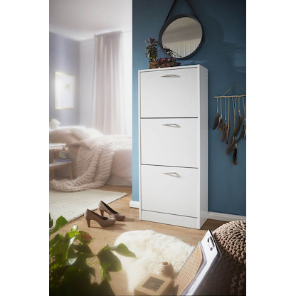 Artikelbild 4 für WOHNLING Schuhschrank, WL5.035 weiß 3 Fachböden 50,0 x 24,0 x 125,0 cm, Artikelnummer 905731