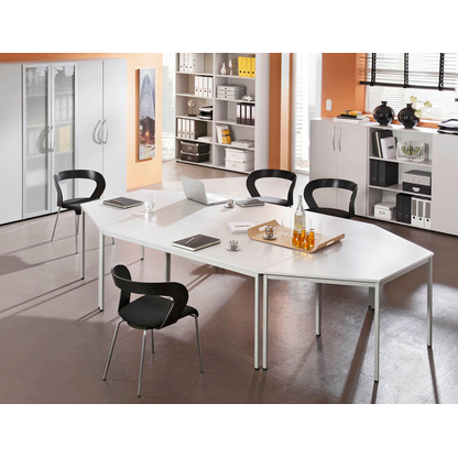 Artikelbild 3 für HAMMERBACHER Mehrzwecktisch lichtgrau quadratisch, Vierkantrohr grau, 80,0 x 80,0 x 72,0 cm, Artikelnummer 528901