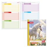 Artikelbild 1 für ROTH Hausaufgabenheft Einhornwiese Klipp & Klar liniert DIN A5 ohne Rand, 96 Blatt, 1 St., Artikelnummer 580652