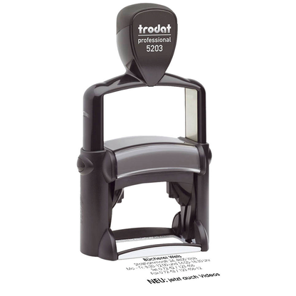 Artikelbild für trodat Textstempel, individualisierbar Professional 5203 selbstfärbend schwarz Logo möglich, 1 St. - Direkt online personalisieren, Artikelnummer 640609