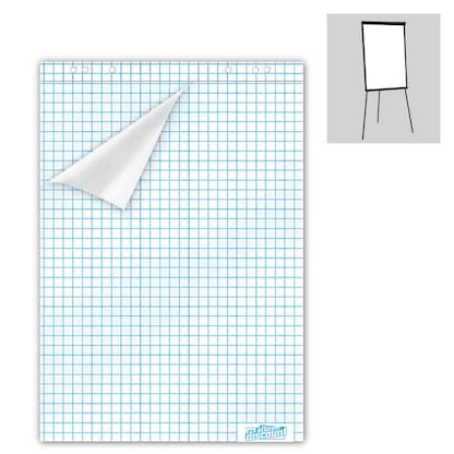 Artikelbild für office discount Flipchart-Papier kariert 67,5 x 98,0 cm, 20 Blatt, 5 Blöcke, Artikelnummer 148304