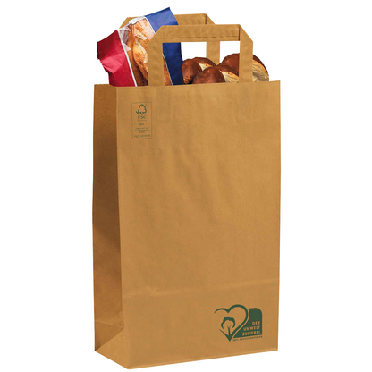 Artikelbild für VP Papier-Tragetaschen braun 22,0 x 36,0 cm, 50 St., Artikelnummer 153609