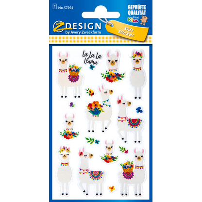 Artikelbild für AVERY Zweckform Aufkleber 57294 Lama, 16 Etiketten, Artikelnummer 288003