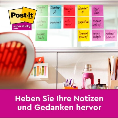 Artikelbild 5 für Post-it® Super Sticky Notes Soulful Collection Haftnotizen extrastark farbsortiert, 6 Blöcke, Artikelnummer 735599