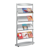 Artikelbild 1 für Kerkmann Prospektregal Sirius silber DIN A4 78,0 x 34,0 x 163,0 cm, 1 St., Artikelnummer 681866