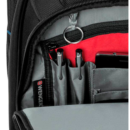 Artikelbild 4 für WENGER Laptop-Rucksack Carbon Kunstfaser schwarz 30,0 l bis 43,2 cm (17 Zoll), Artikelnummer 732920