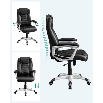 Artikelbild 5 für SONGMICS Chefsessel, OBG21B Kunstleder schwarz, Gestell, Artikelnummer 262653