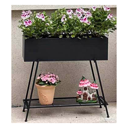 Artikelbild 5 für Garden Pleasure Blumenkasten JASMIN Metall anthrazit rechteckig 96,0 x 80,0 cm, 1 St., Artikelnummer 315166
