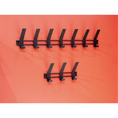 Artikelbild 3 für HAKU Möbel Wandgarderobe 54535 schwarz Metall 7 Haken 74,0 x 14,0 cm, Artikelnummer 340616