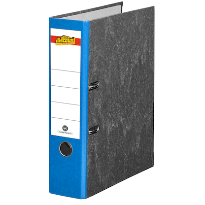 Artikelbild für office discount Ordner blau marmoriert Karton 8,0 cm DIN A4, 1 St., Artikelnummer 501437