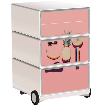 Artikelbild für PAPERFLOW easyBox Tropical Rollcontainer weiß, bunt 61329 4 Auszüge 39,0 x 43,6 x 64,2 cm, Artikelnummer 215826