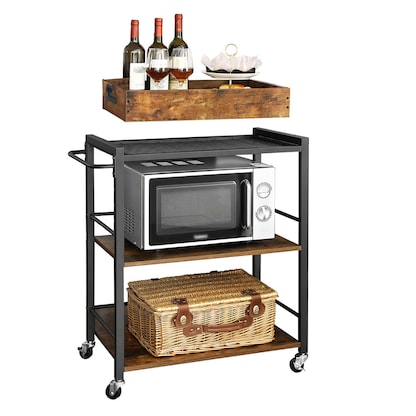 Artikelbild 3 für VASAGLE Servierwagen braun, schwarz 65,0 x 40,0 x 86,0 cm, Artikelnummer 439147