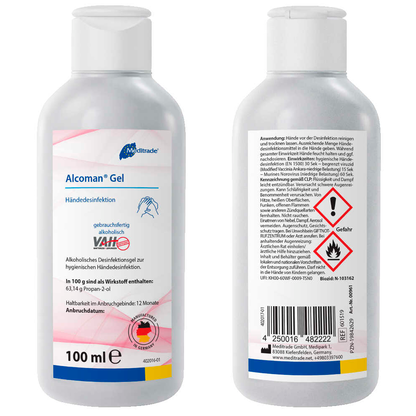 Artikelbild 3 für Meditrade® Alcoman® Händedesinfektionsgel 100 ml, Artikelnummer 745826